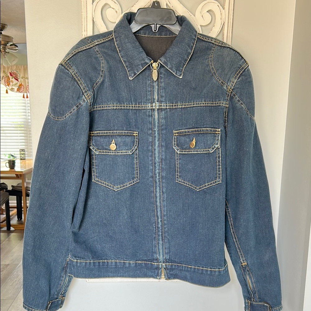 River Road Motorcycle (padded) Blue Denim Jacket